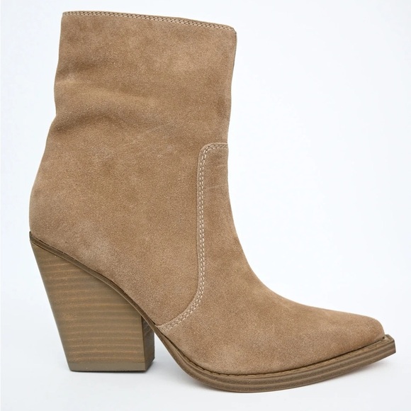 Nine West Distressed Suede Bootie NWOB - Picture 2 of 5